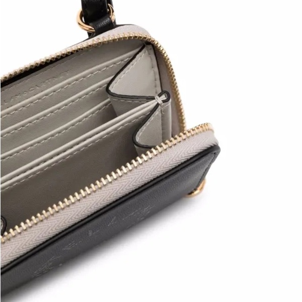 Stella McCartney Black and Cream Mini Crossbody Bag - Picture 3 of 16